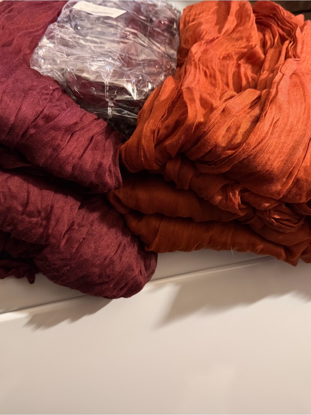 Burgundy and Rust Textured Drapes – Stylish Curtain Panels